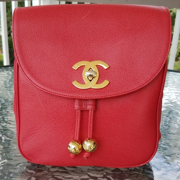 CHANEL Handbags - CHANEL Caviar Skin Backpack Coral? Vintage?